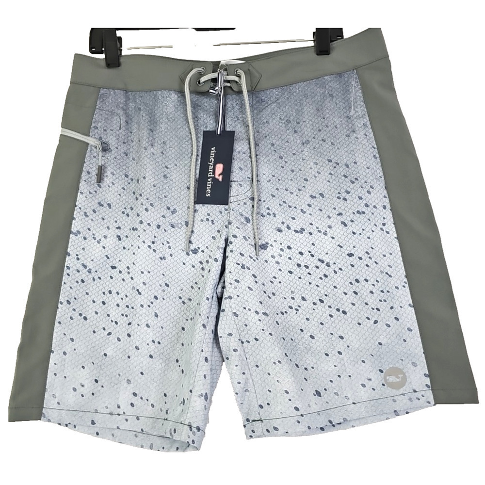 Vineyard Vines ~Men's Size 32~ Gray Board Unlined Shorts Barracuda Nwt $89.50 — image 7 of 8